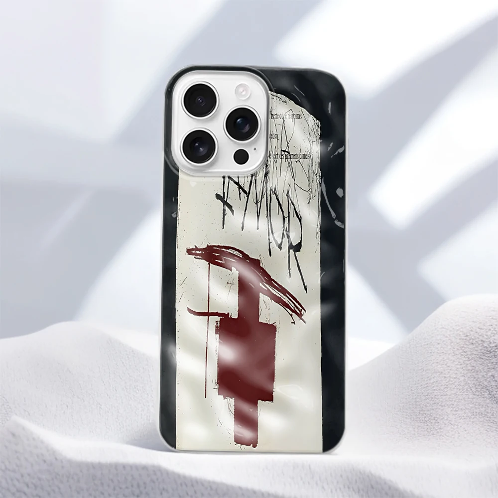 Red Black Phone Case Retro Dust Resistant Anti-Scratch Button New Cover for iPhone 13 12 11 16 Air Plus Pro 15 14 17 Max