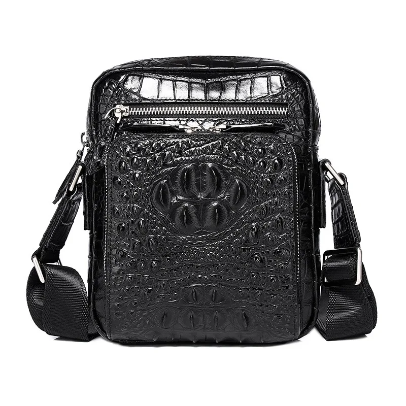 New alligator Genuine Leather Men Crossbody Bag Casual Business Leather Men\'s Messenger Vintage Shoulder Handbags Bags