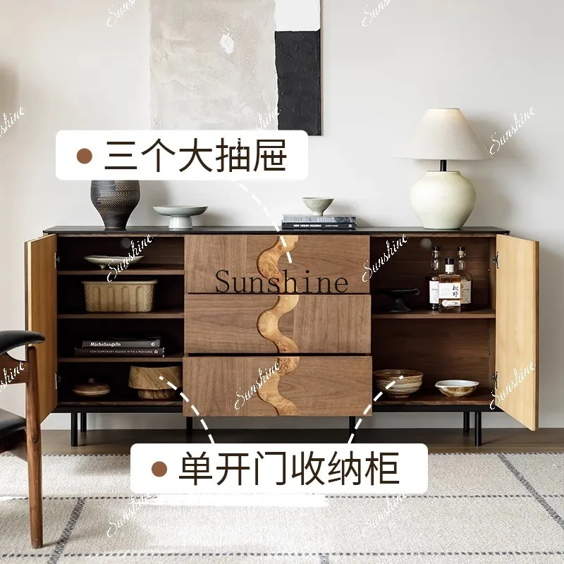 

Italian light luxury dining side cabinet, living room against the wall storage, modern simple retro style advancedP