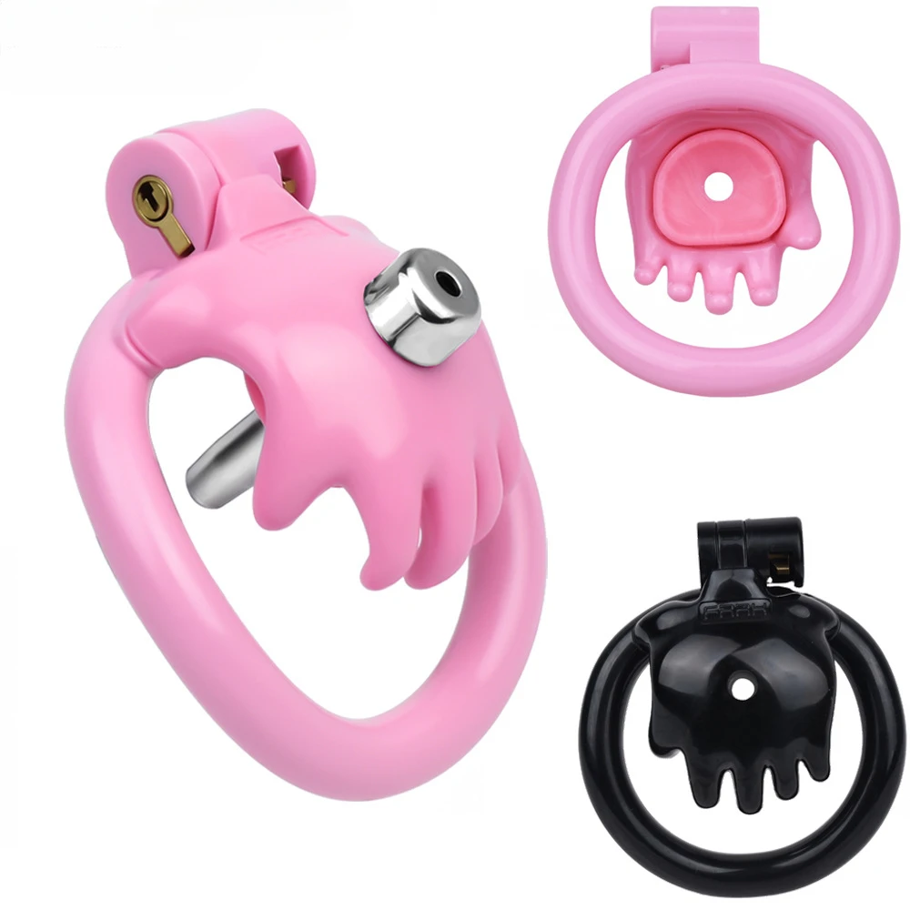 New Palm Shaped Male Chastity Cage Device with 4 Sizes Penis Rings Hand Hold Your Penis Cock Cage BDSM Plastic Sex Toys 18+ 정조대