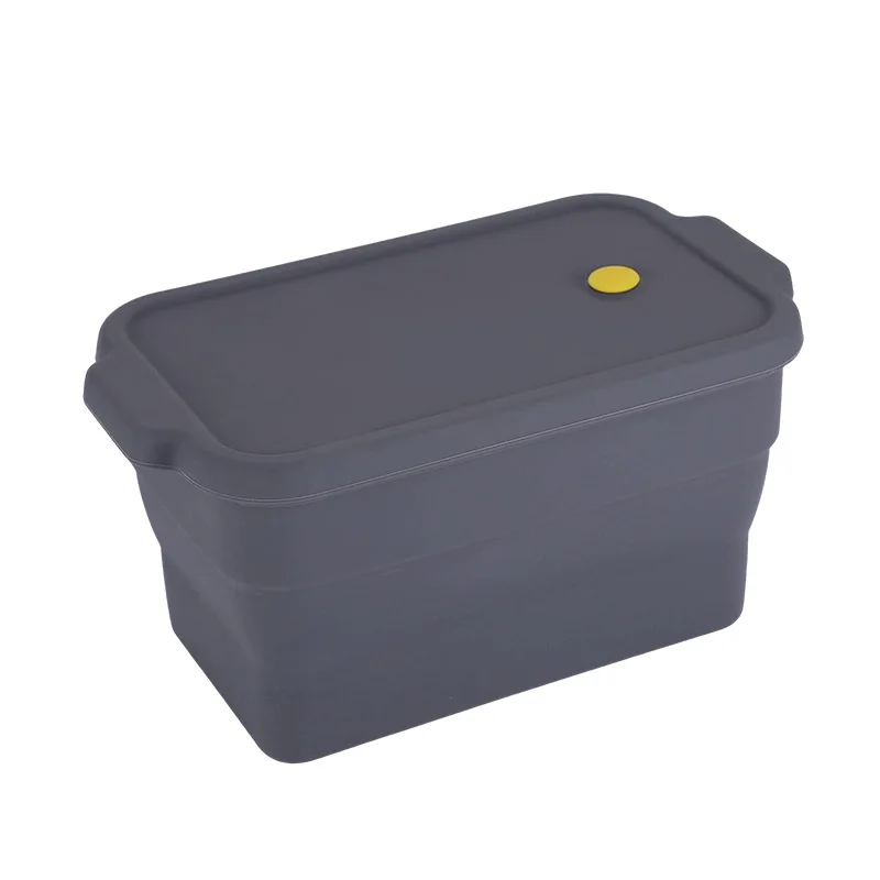 للطي سيليكون صينية نخب كبيرة أدوات المطبخ الخبز قالب الخبز صندوق حفظ الطعام صينية الخبز سيليكون مع غطاء مختوم