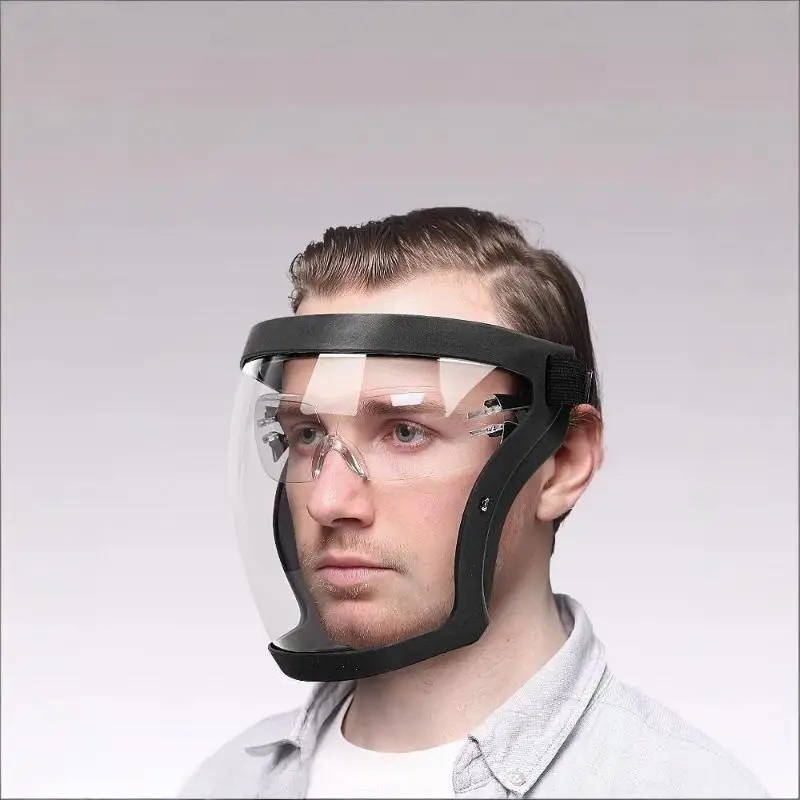 Vollgesichtsschutz Anti-Tröpfchen-Maske Anti-Beschlag Anti-Spritzschutz Kopfbedeckung Brille mit Sphärischem Sichtfeld – Detail 5