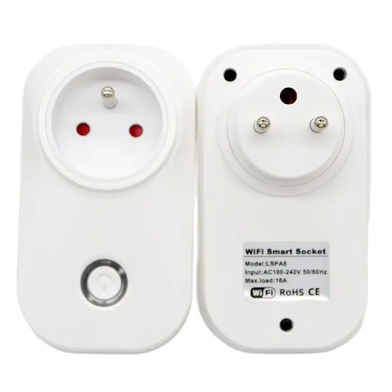 Tuya16A WiFi Smart Socket Power Monitor with App Remote Control Voice Support for Alexa & Google EU/AU/Brazil/Israel Plug