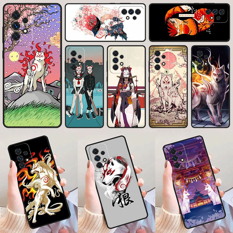 

Чехол для телефона в японском стиле аниме лиса для Samsung Galaxy A52 A72 A73 A20e A21S A50 A70 A11 A12 A42 A31 A40 A51 A71 A32 A80 A91