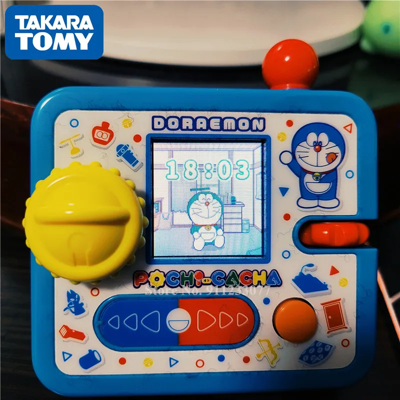 Takara Tomy-máquina de juego electrónica de bolsillo para niños y niñas, juguete de consola Original de Doraemon Tamagotchi Jingle Cat, regalo para niños