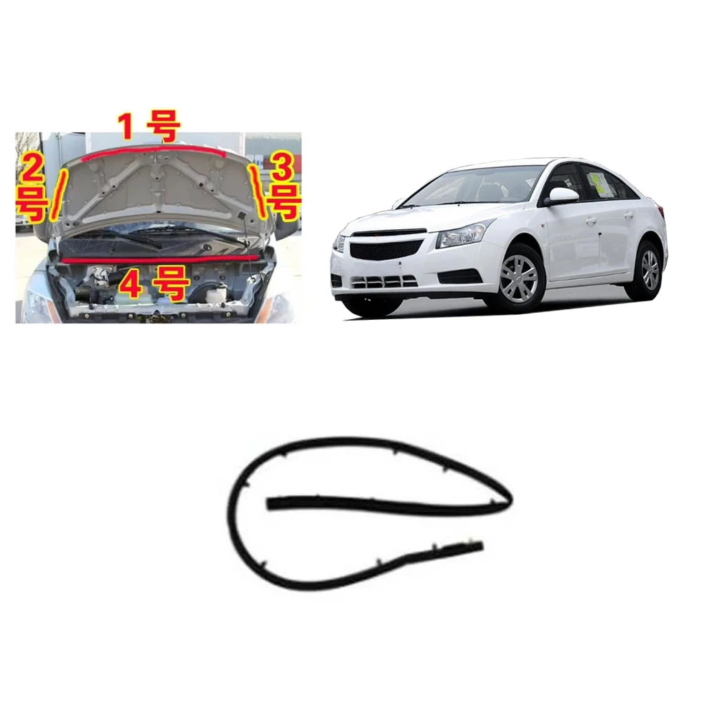 1 Piece Hood Rubber Seal for Chevrolet Cruze Bonnet Rubber Strip for Cruze 2009-2015 Body Rubber Car Accessories