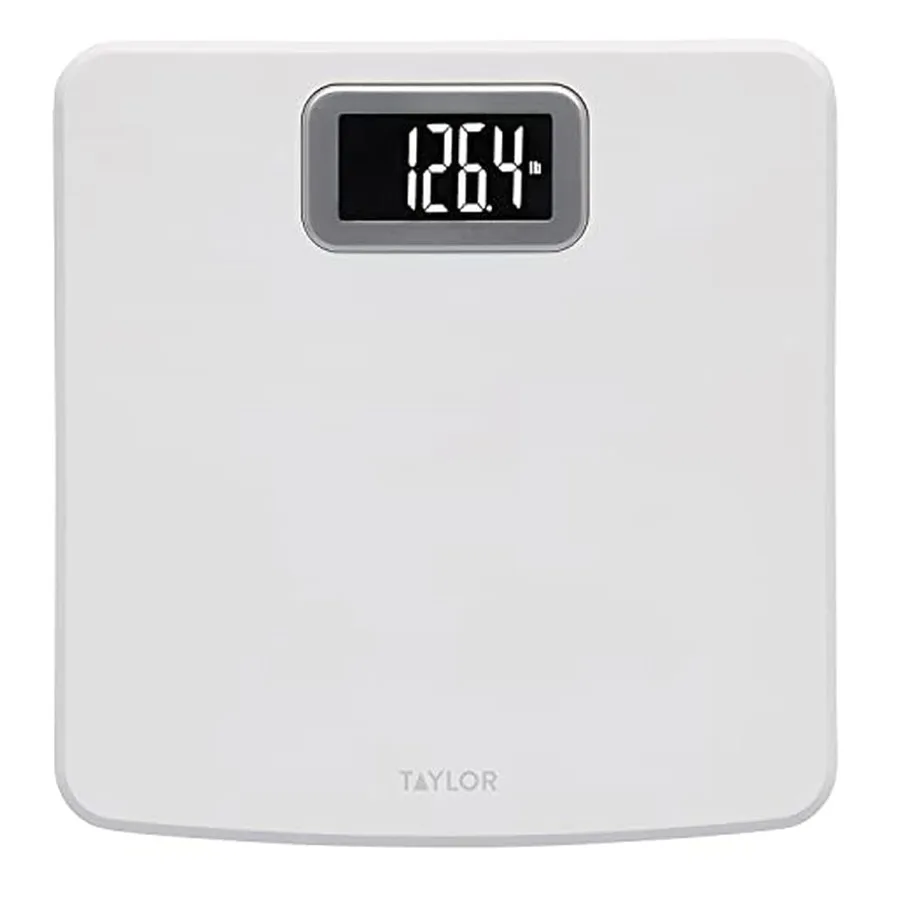 

Taylor Digital Scale for Body Weight with 400 LB Capacity Easy to Read Large Display Screen Featuring Silver Bezel Accent Durab
