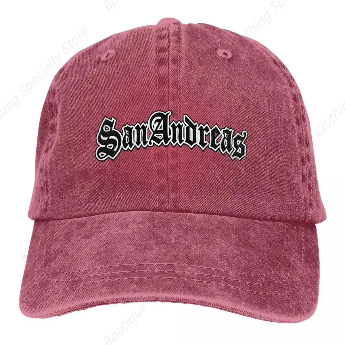 Classic GTA San Andreas Logo Baseball Cap Unisex Style Distressed Denim Sun Cap Outdoor Running Golf Adjustable Caps Hat