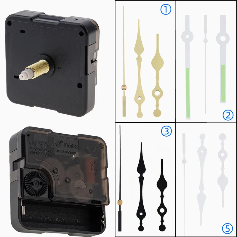 Quartz Battery Operated Clock Movement Mechanism Silent Sweep Seconds Wall Clock Mechanism for Clock DIY / Repair Parts
