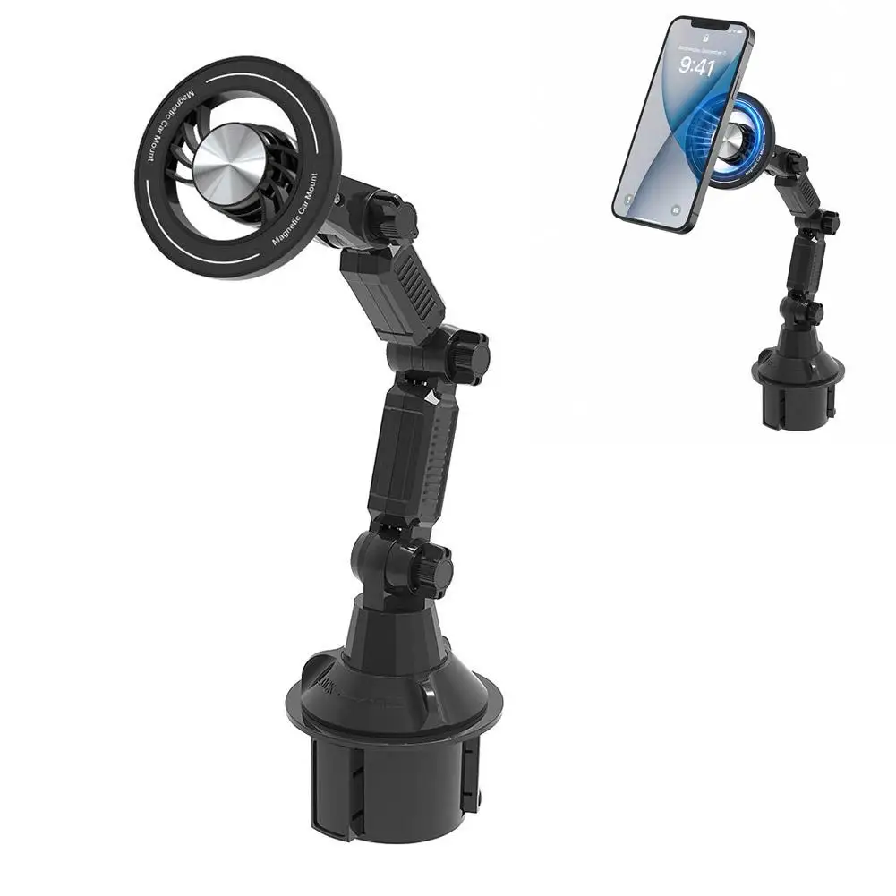 Auto-Getränkehalter-Handyhalterung mit starkem Magnet und 360-Grad-Drehung für das Armaturenbrett ° Mehrgelenkarm, universeller Handyhalter – Detail 3