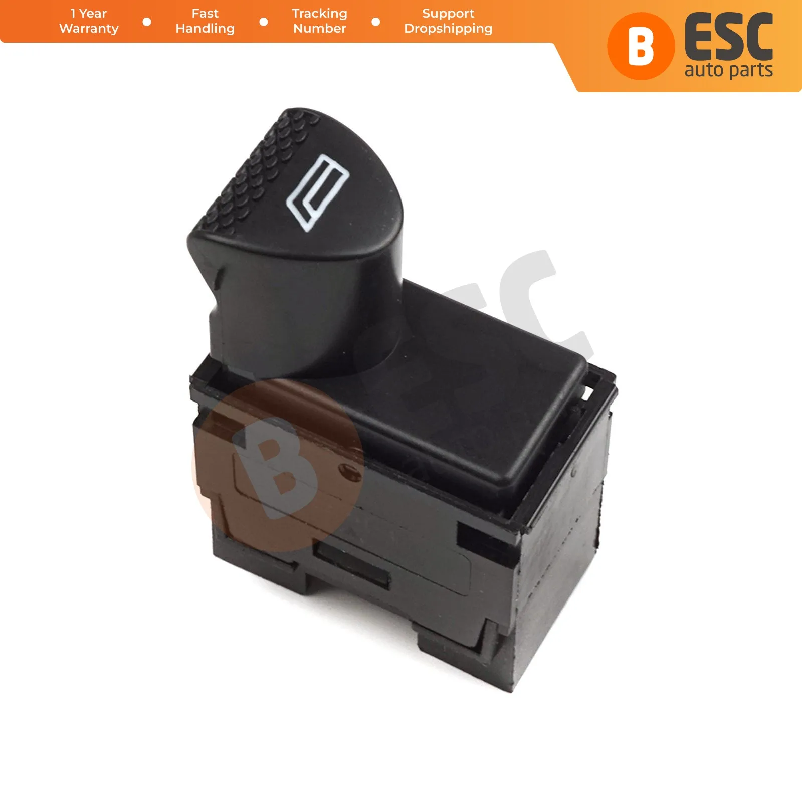 ESC Auto Parts EDP114 Power Window Switch 6-Pin Front Left Door 98809718 Black for Fiat Siena Albea Palio Strada