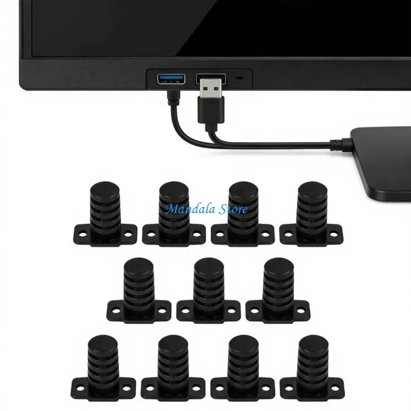 U2JC Upgrades PVC Cable Clip Wire Holder for 3MM Diameter Cords In Home Office Use