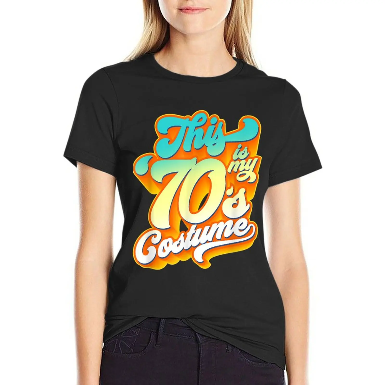 This Is My 70s Costume - Vintage Retro 1970s T-shirt plus size tops cute tops t-shirt dress for Women graphic