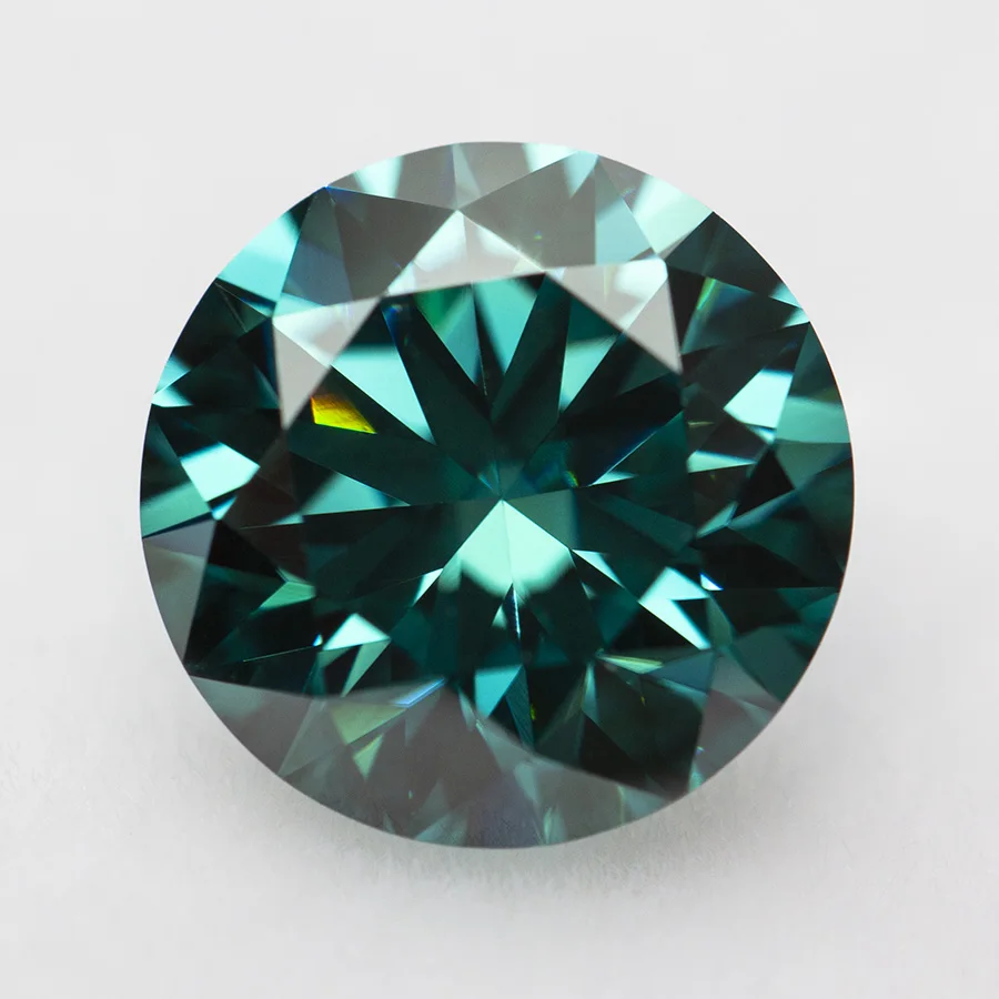 Natural Emerald Green Color Moissanite Lab Diamond Gemstones VVS1 0.5-5.0ct 3Excellent Round Cut with GRA Certificate