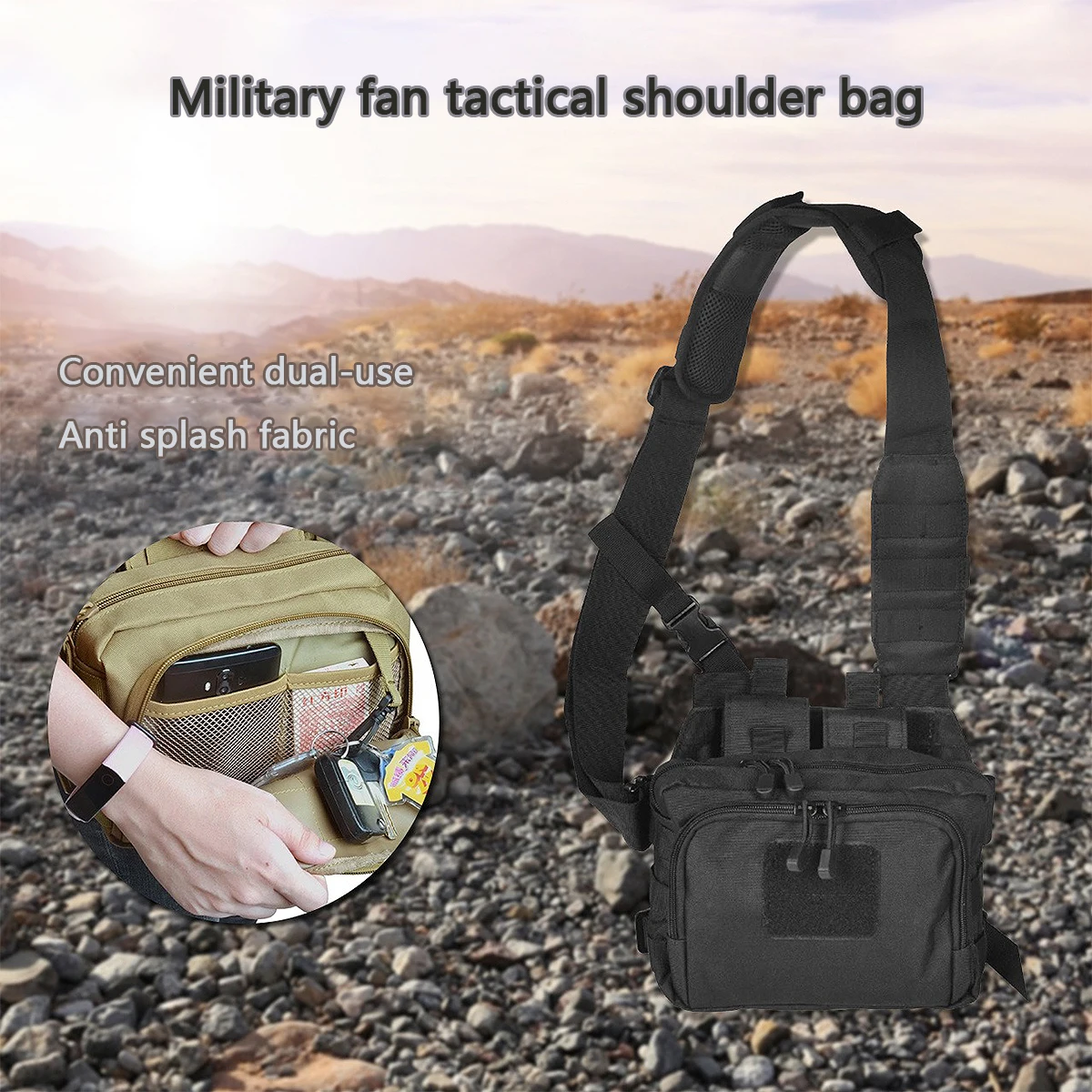 Tactical 2 Banger Bag Messenger Range Bags Quick Release Carryall AR15 M4 Magazine Pouch Crossbody Shooting Hunting Gear