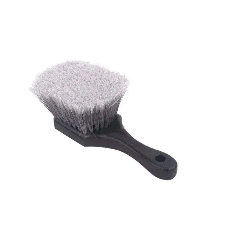 Hot-selling car tire cleaning brush PVC flowering brush soft bristle wheel hub gray brush floor mats, cleaning car supplies