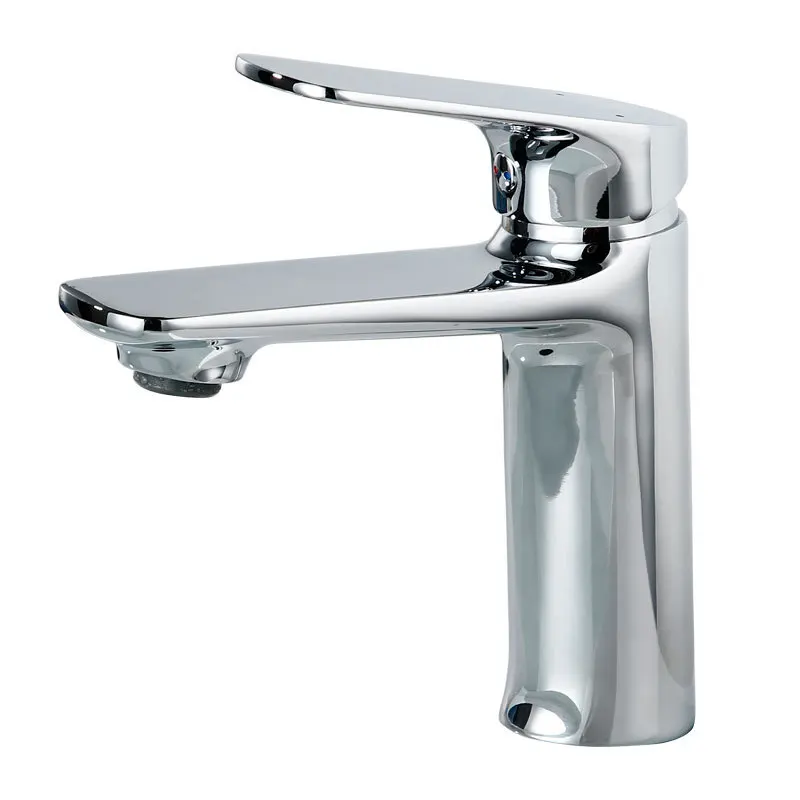 

Black all copper basin faucet, single-hole household hot and cold faucet