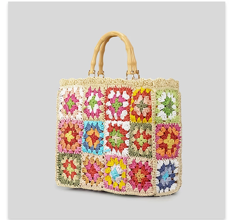 

Women Handbag Female Straw Beach Bag Handmade Weave Basket Shoulder Bag Designer High Quality Rattan Ladies Traveling Tote Bags