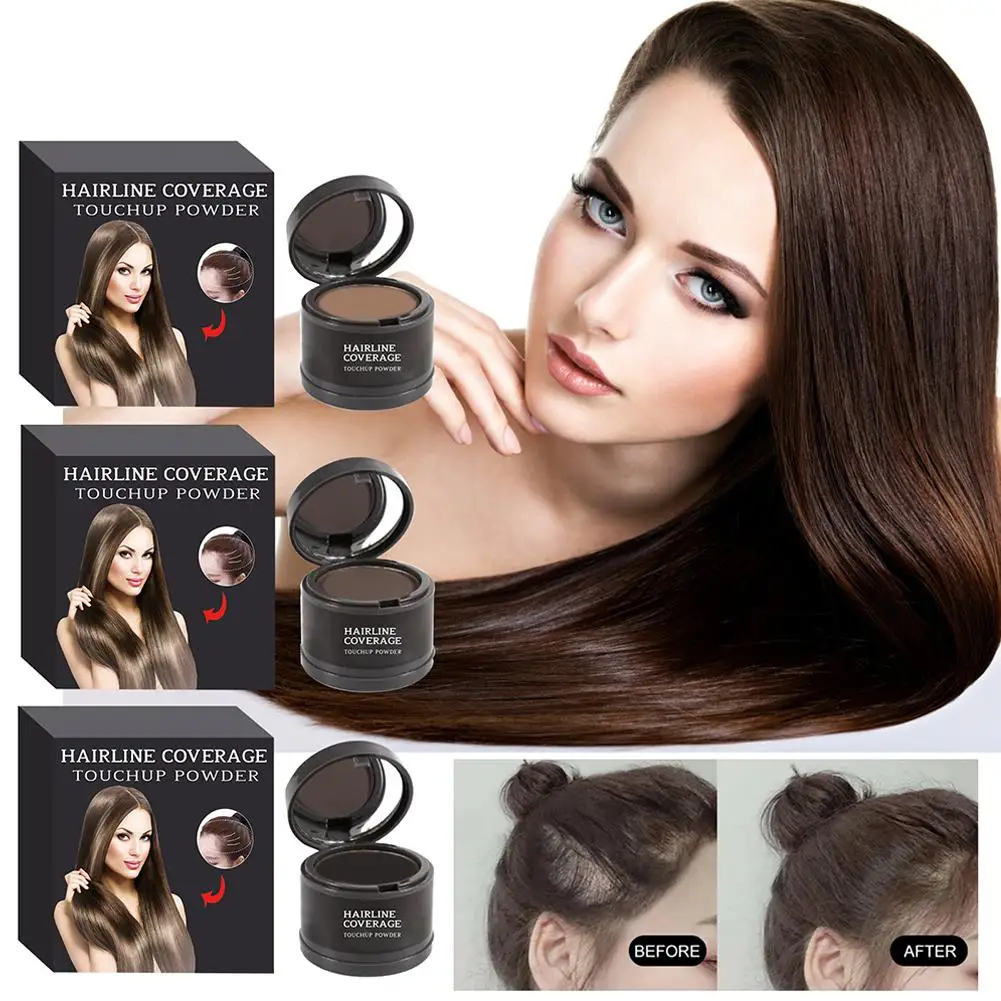 Hairline Powder ทันทีปกปิดรากผม Hair Powder สําหรับผมบางสําหรับสตรีและผู้ชาย, เส้นผม Shadow Powder M U1d1