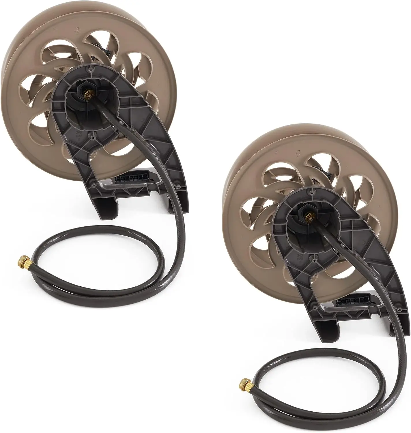 2 Pack CPLSTA125B 125' Wall-Mounted Side Tracker Garden Hose Reel for 5/8