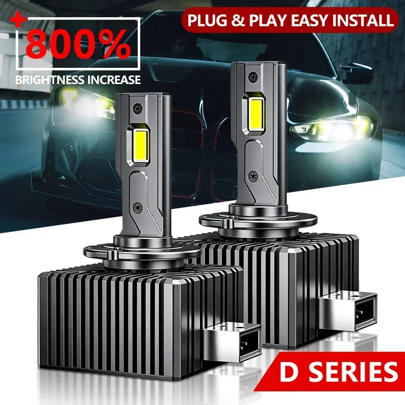 

2PCS D3S LED Headlight 70W D1S D2S D4S 6000K D5S D8S HID Conversion Kit Cool White Auto Xenon Bulbs Replacement Plug&Play 12-24V