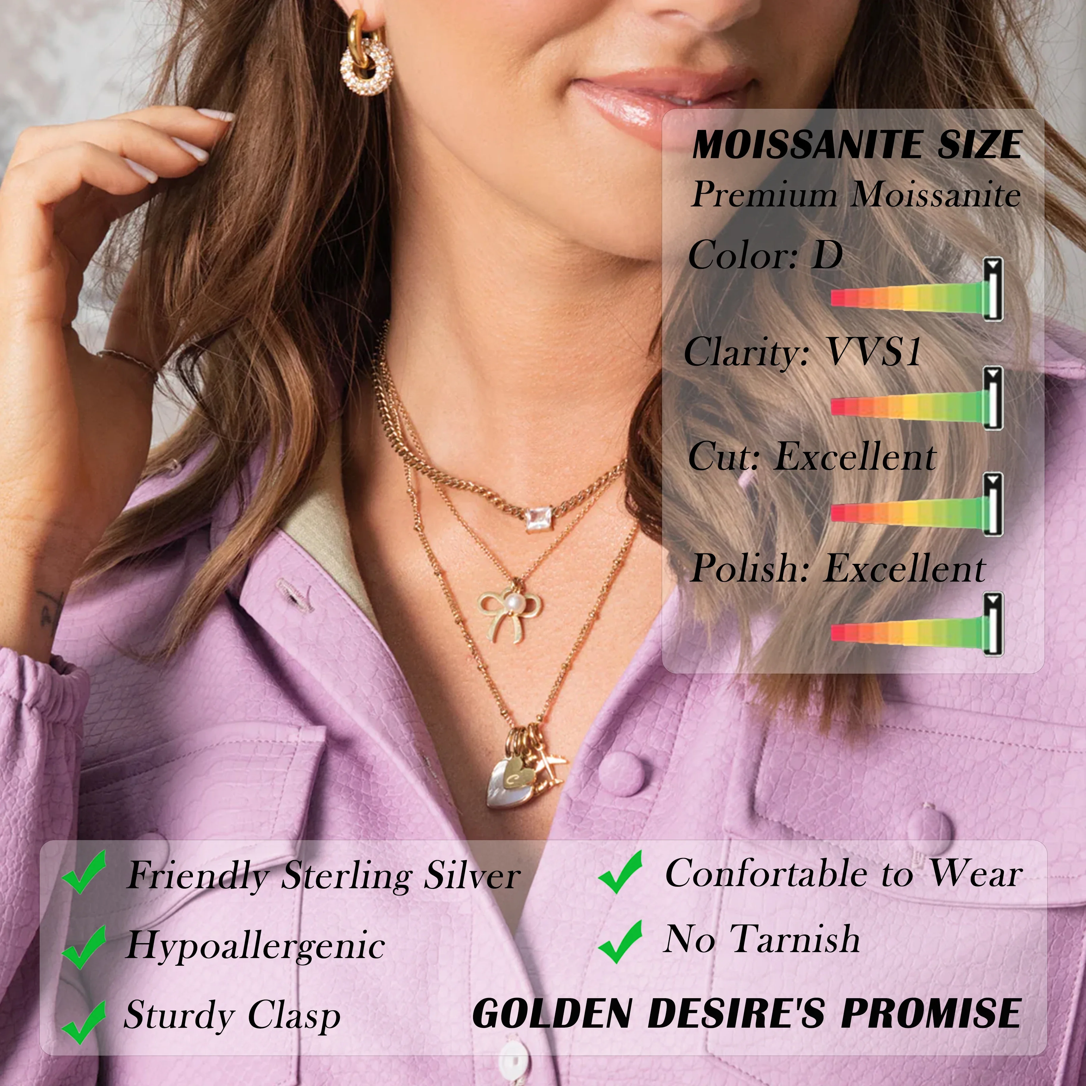 0.9ct Square Cut Moissanite Pendant on Gold-Plated Cuban Chain - Luxurious S925 Silver Necklace for Women with Bold Style