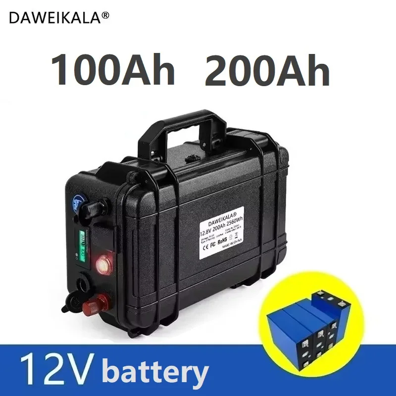 

12 В 200 Ач Lifepo4 аккумулятор литий-железо-фосфатные водонепроницаемые элементы для гольф-кара RV инвертор для хранения солнечной энергии лодочный мотор