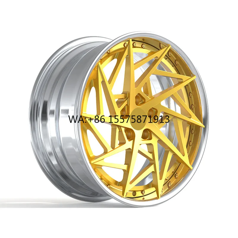 

Trend-Setting Forged Racing Car Wheels 18-24 Inch Gold Chrome Mesh Design Customizable Color 19-23 Inch Wheels