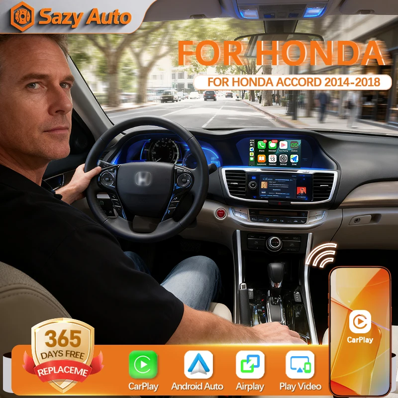 Wireless Carplay Android Auto For Acura Honda TSX Accord /Odyssey Singel Module Car Play Interface with AirPlay Mirror Link