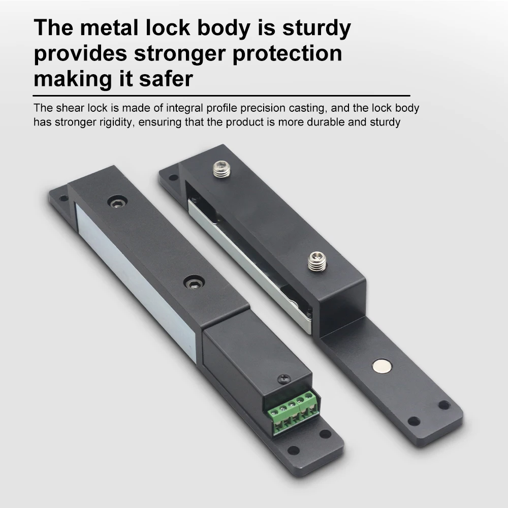 Imagem -03 - Eletromagnético Embedded Elétrica Fechadura Magnética Oculto Shear Lock Porta Sistema de Controle de Acesso com Time Delay dc 24v 12v