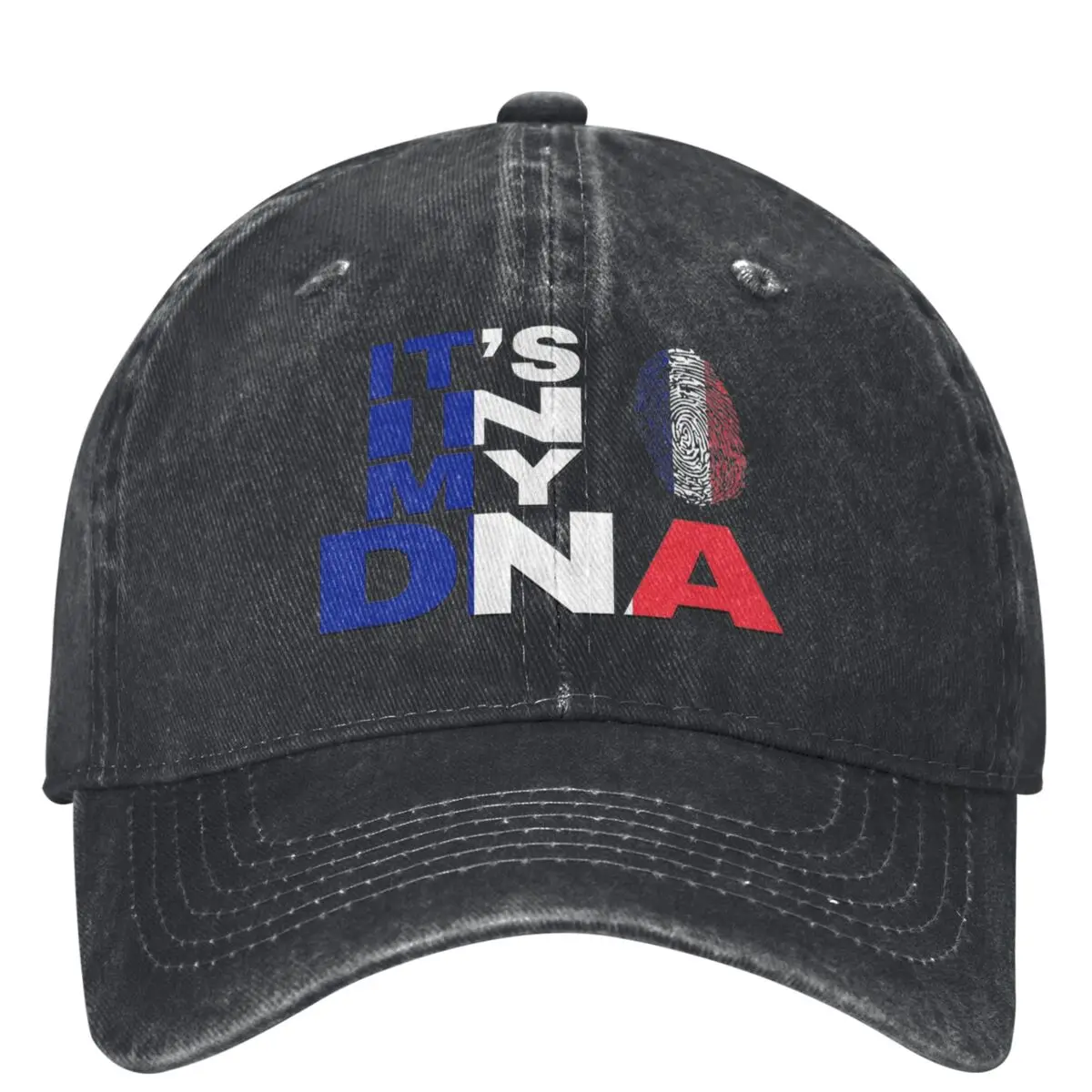 Francia está en mi gorra de béisbol lavada Dna bandera francesa Hip Hop papá sombreros verano mujeres hombres caza protección solar gorra Snapback