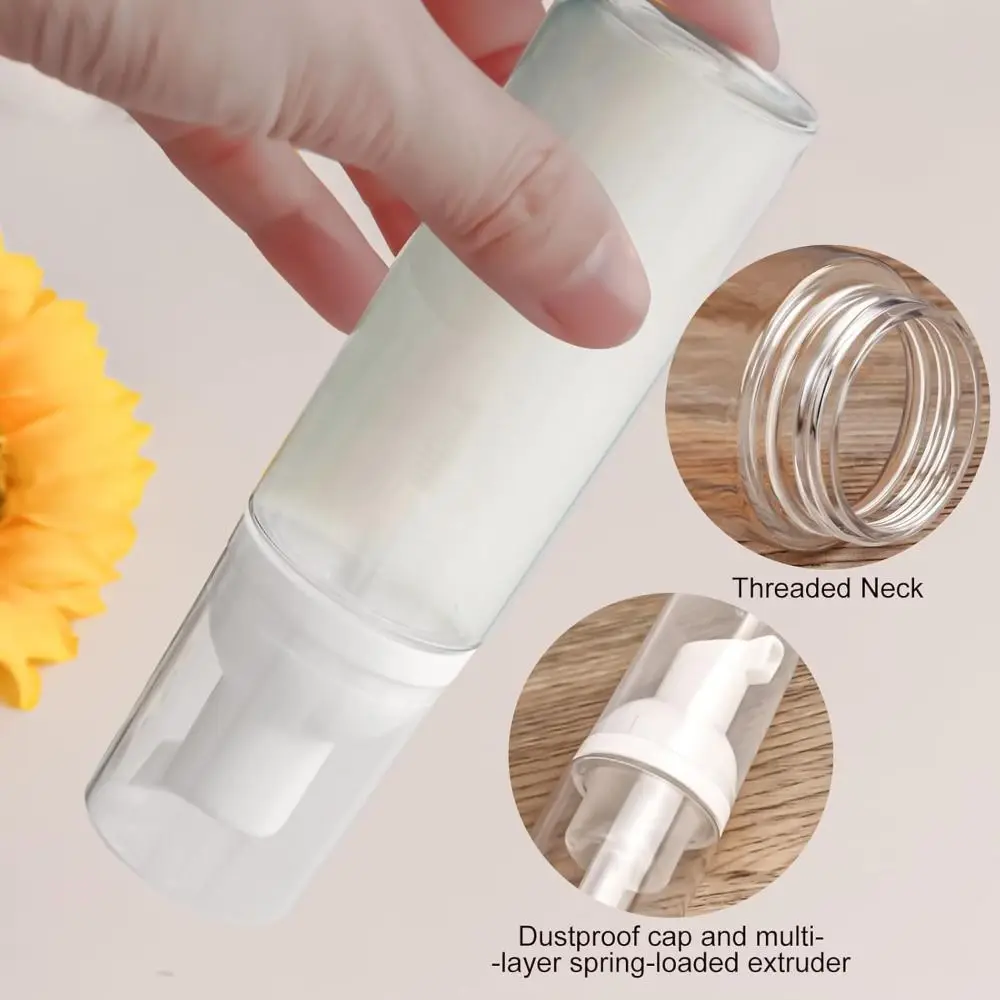 Portable 30/50ml Foam Pump Bottle Clear Plastic Empty Bottle Foaming Dispenser Cosmetics Packaging