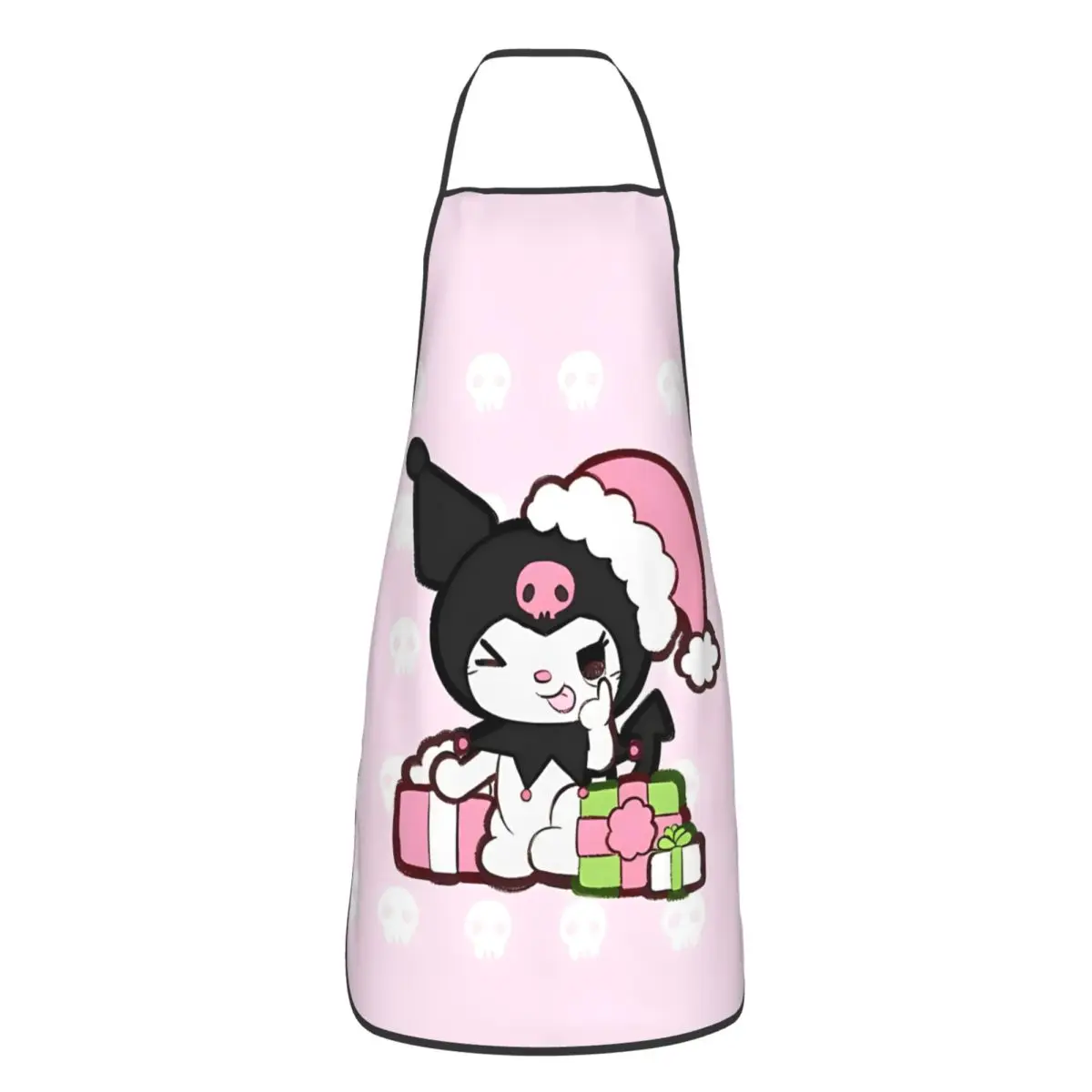 Pink Kuromi Christmas Cutie Polyester Aprons 52*72cm Kitchen Cuisine Bib Tablier Gift Pinafore for Chef Barista