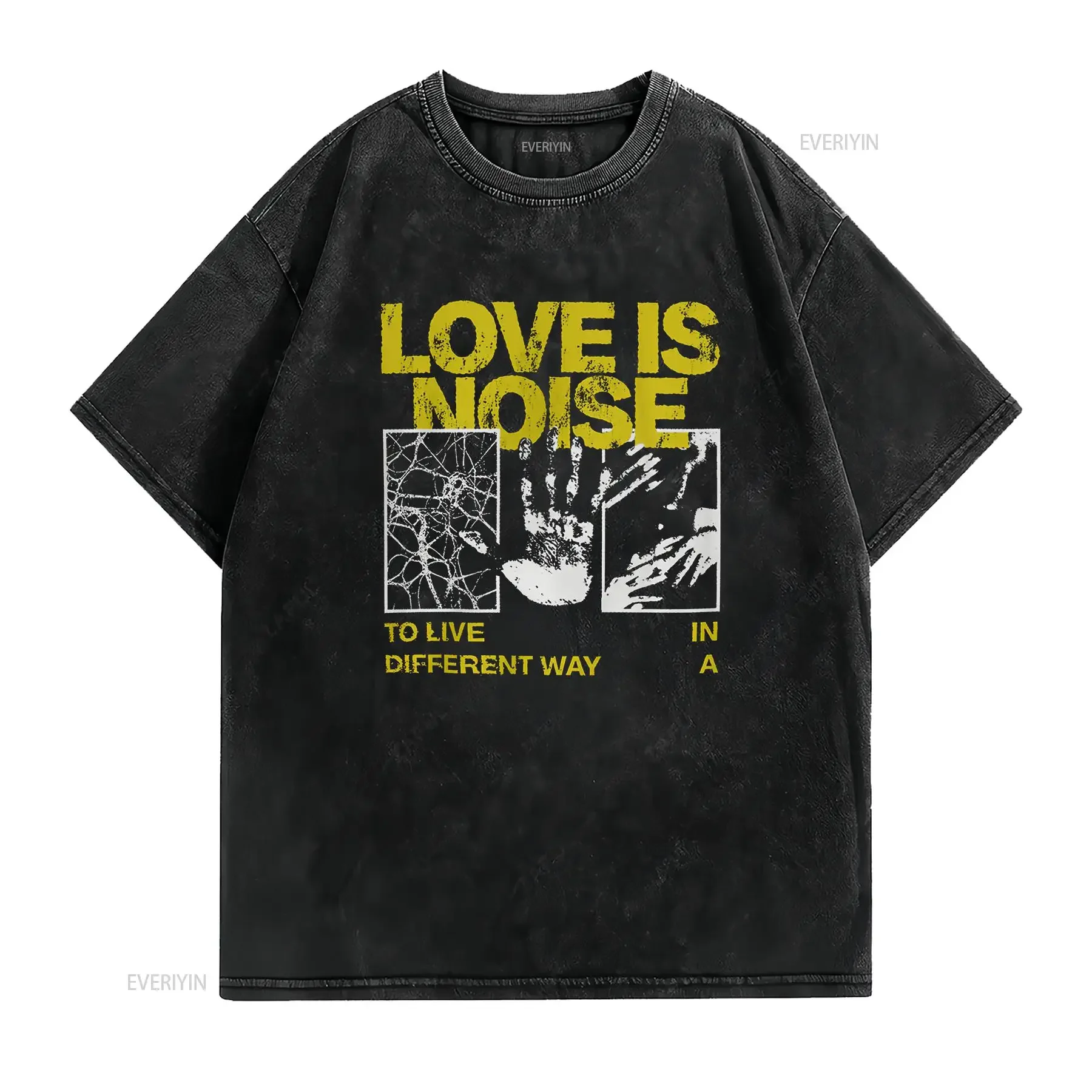 Love Is Noise T Shirt Metal Music tee Metalcore UK Shoegaze Alternative Streetwear  vintage Washed Stretched Breathable Stylish