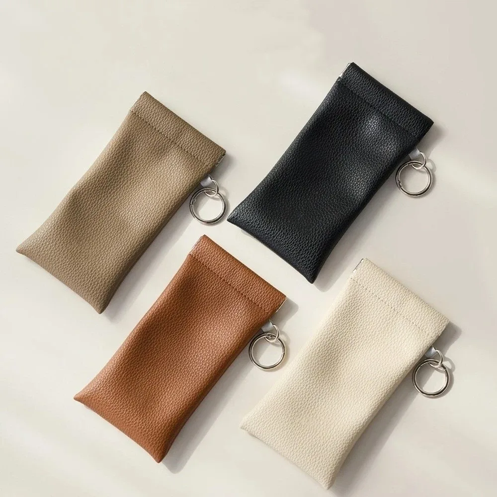 

Trendy Soft Glasses Protective Case Dustproof PU Sunglasses Case Automatic Closed Waterproof Eyewear Pouch Student