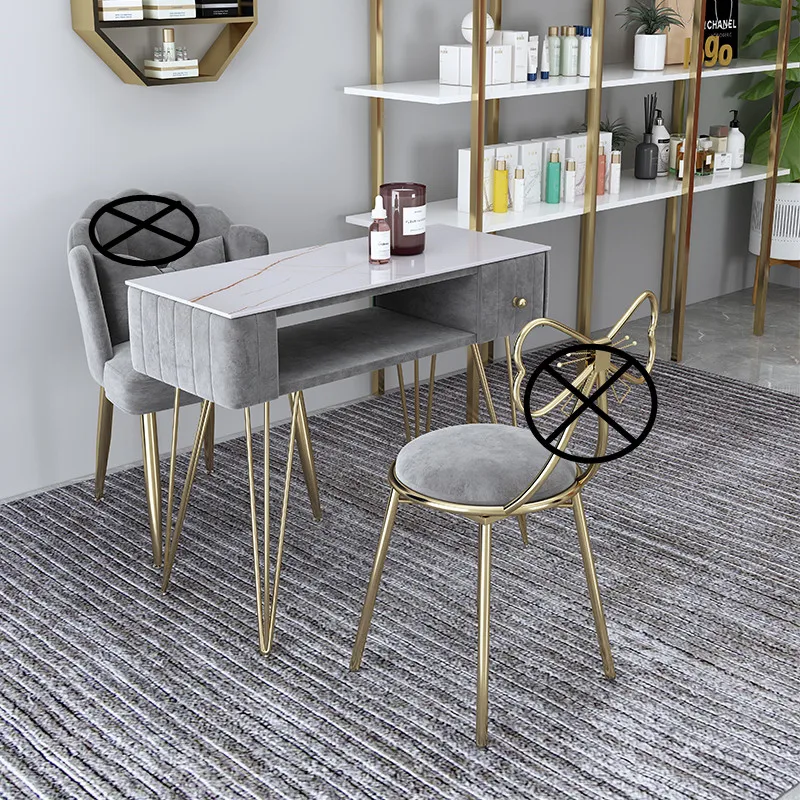엔터테인먼트 수납 네일 테이블 의자 세트 리셉션 그레이 네일 데스크 아트 북유럽 럭셔리 인체공학적 테이블 매니큐어 트렌디 가구