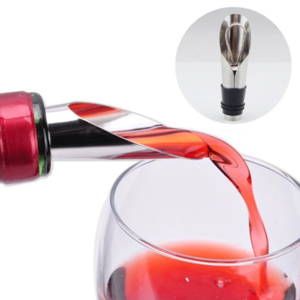 Liquor Spirit Pourer Anti-spill Wine dispensers Wine plugs Stainless steel plug bar Tools two wine Funnels