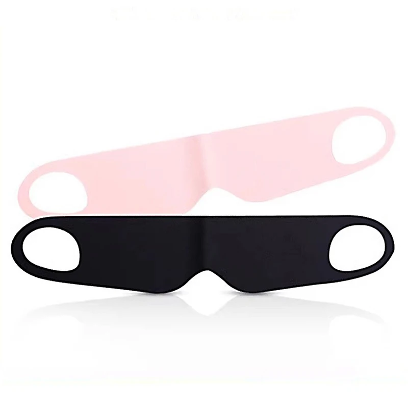 Light Blocking Portable Thin Ice Silk Eye Mask For Summer Travel Sleeping Blindfold With Ear Hanging Strap Unisex Eye Patch