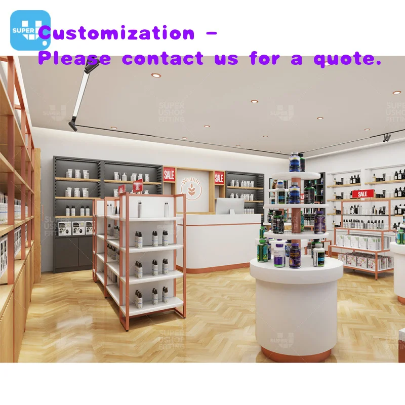 custom.Bespoke Perfume Store Furniture Custom Makeup Display Shelves Decor Wooden Cosmetic Shop Interior Design