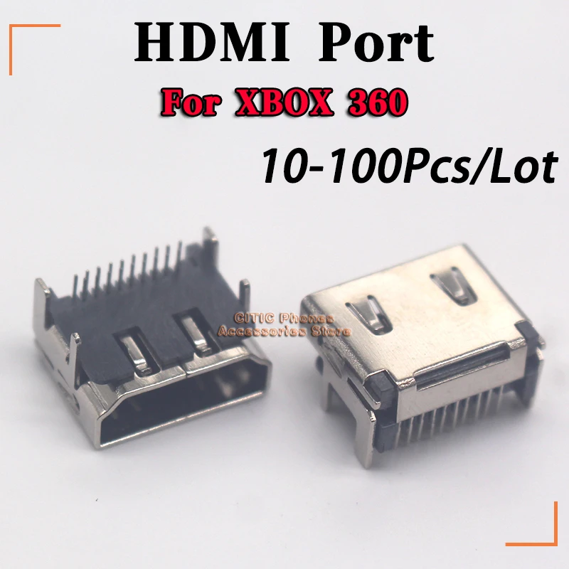 10-100 قطعة جديد الأصلي ل XBOX 360 HDMI منافذ المقبس واجهة تحكم موصل HD ميناء استبدال اللوحة إصلاح جزء