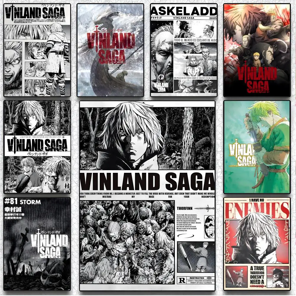 Anime Manga V-Vinland Saga Poster Artistic Wall Decor Indoor Outdoor Home Ornament for Collectors