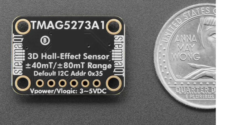 3D Linear Hall Sensor Module 5273A1 Compatible with Adafruit 6489 - High Precision Magnetic Field Detection Sensor Module