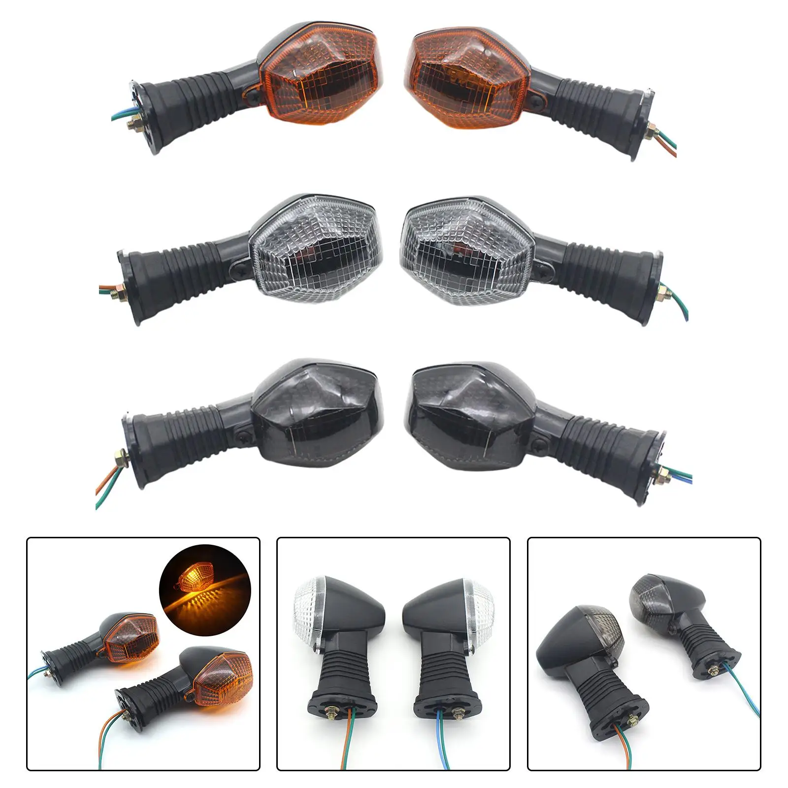 Durable Motorcycle Side Turn Signal Light LED Marker Lamp Plastic Assembly for Night Riding Protection