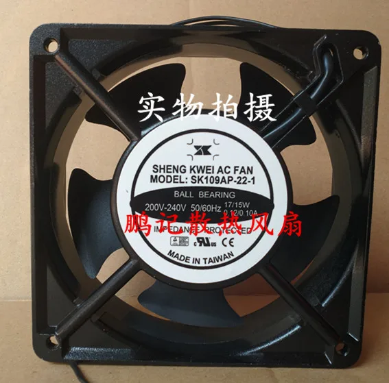 

SHENG KWEI SK109AP-22-1 AC 220/240V 0.12A 120x120x38mm 2-Wire Server Cooling Fan