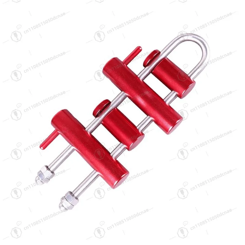 Row Type Descender, Manual Stop Self-locking Abseil Gear, Ascend & Descend Tool for Climbing, Mountaineering, High Altitude Work