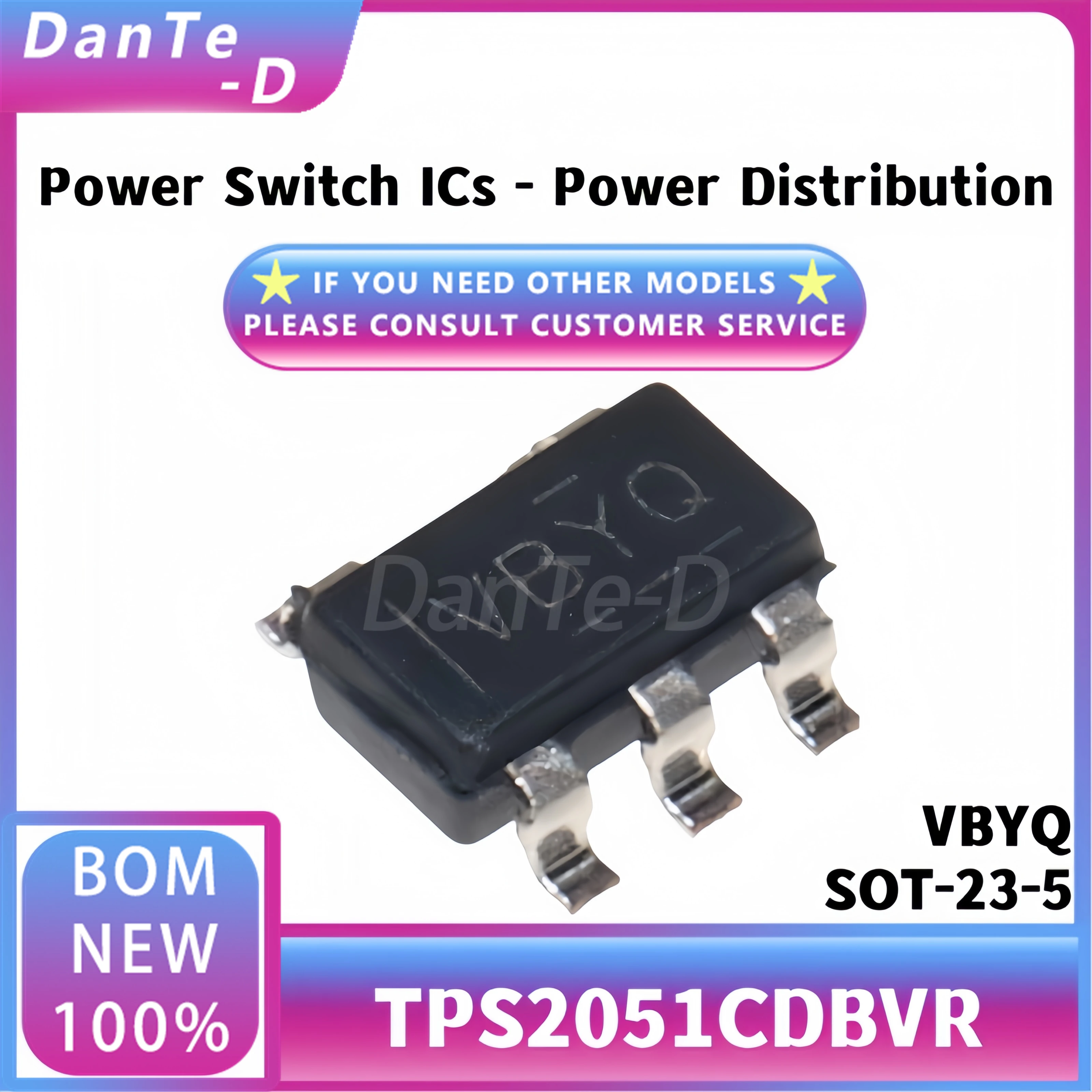 10pcs TPS2051CDBVR Silkscreen VBYQ SOT23-5 USB power switch chip IC original authentic