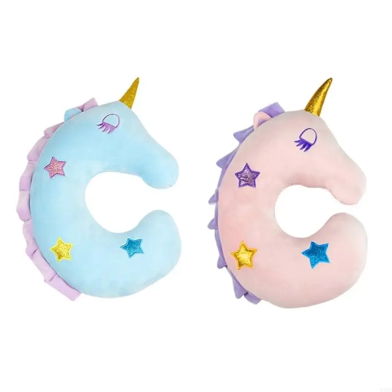 F68D Animal Memory Foam Ushaped Neck Pillow Unicorns Stuffed Animal Pillow