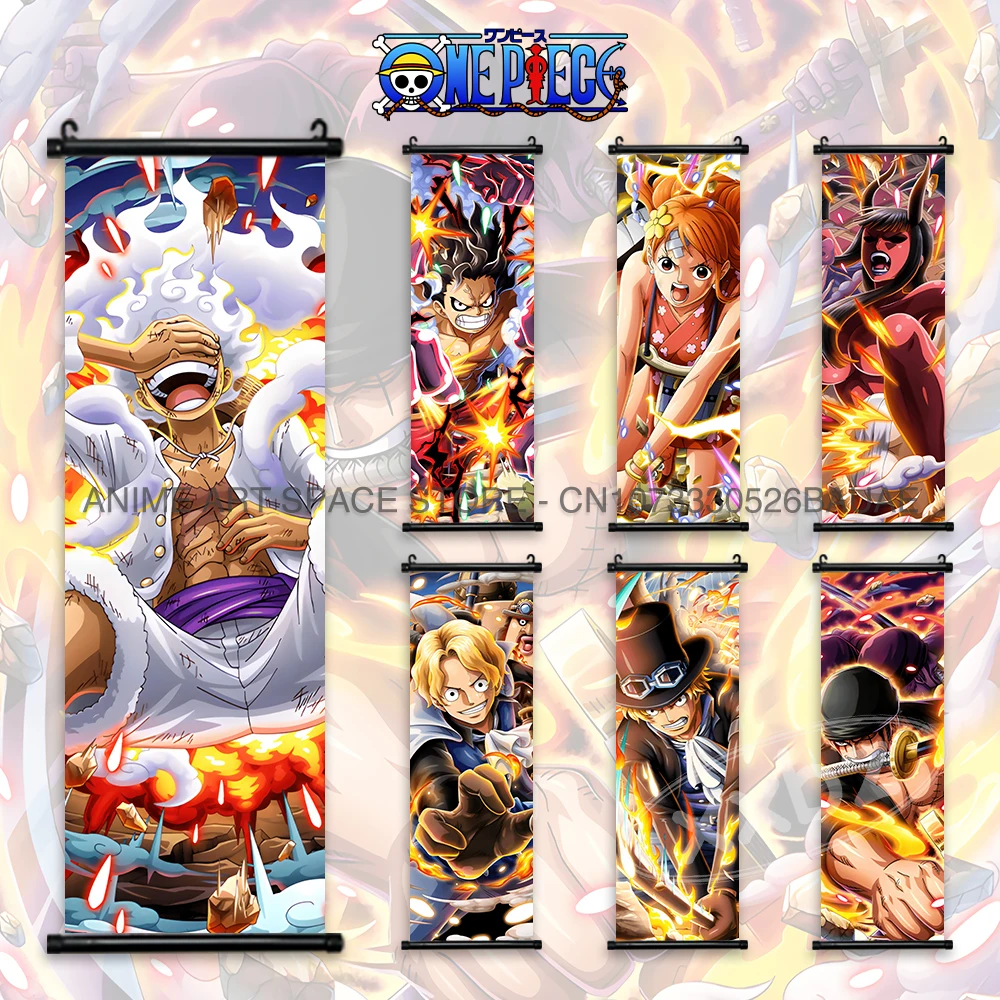 ONE PIECE Hängendes Gemälde Roronoa Zoro Poster Anime Ruffy Gear 5, Heimdekoration, Ace-Wandkunst, Kaidou, Leinwandrollen, Bild – Detail 2