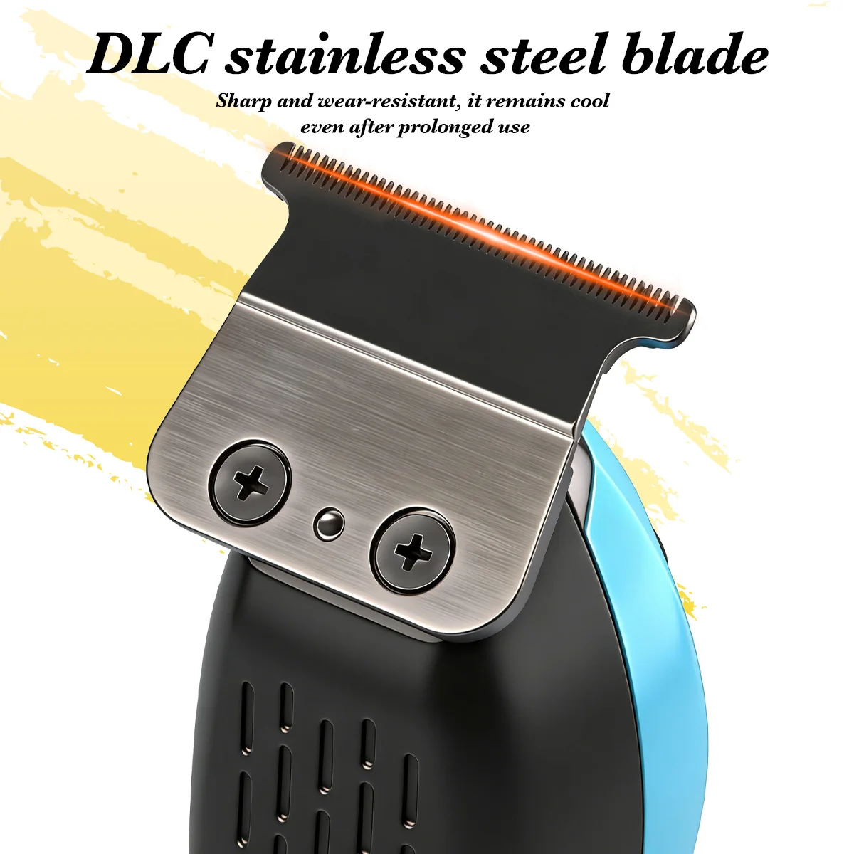 NewProfessional BRDCLIP Cordless Hair Trimmer DLC Ceramic Blade 1200mAH Battery LCD Speed Battery Indicator Barber Grooming Tool