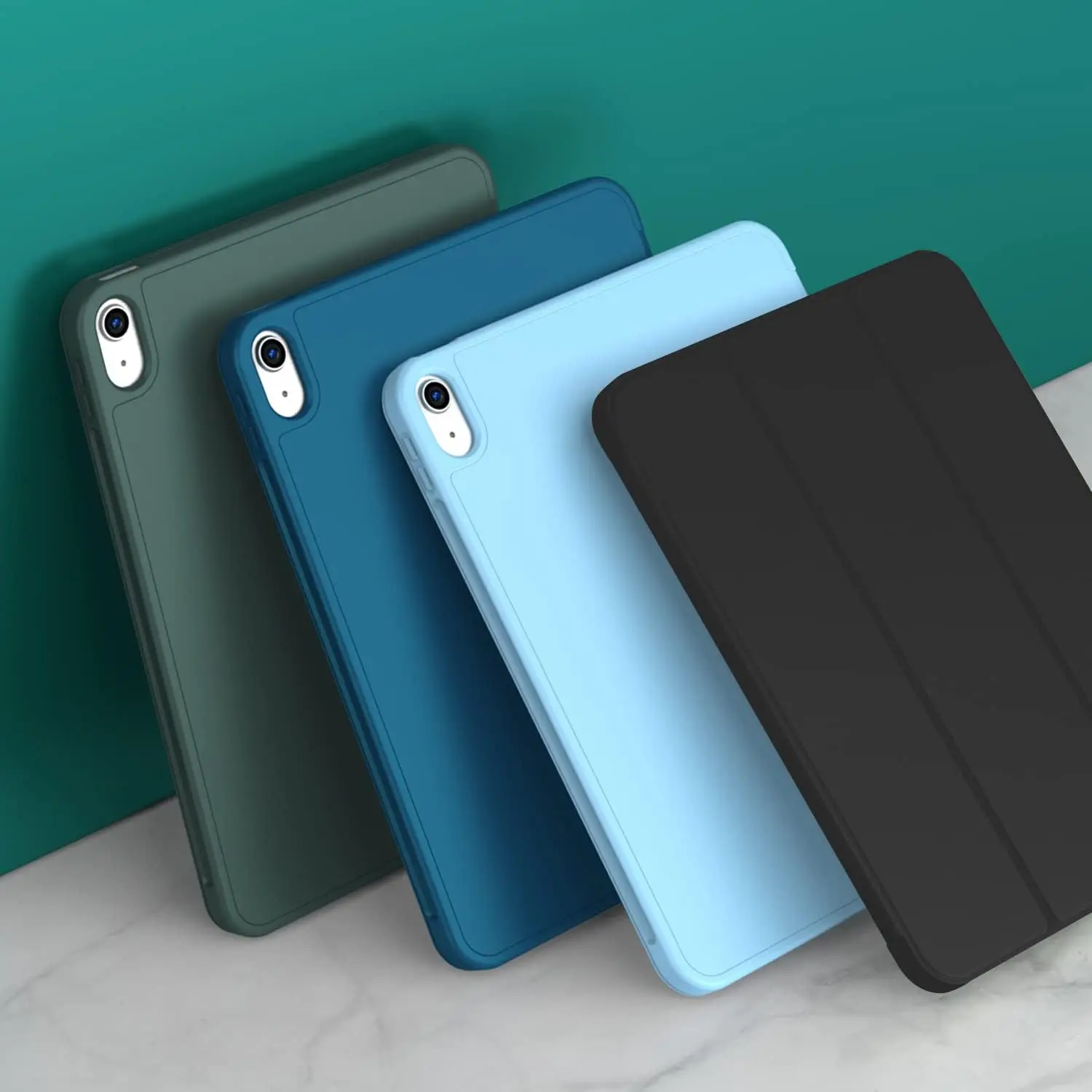 Чехол для iPad (A1616) Чехол для iPad 10-го поколения [11 дюймов, 2025/10,9 дюймов 2022] с подставкой для карандашей, смарт-чехол с тройной складной подставкой